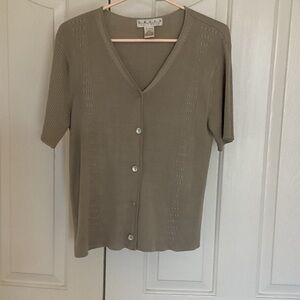 Silk Grace Women's Cardigan in Taupe